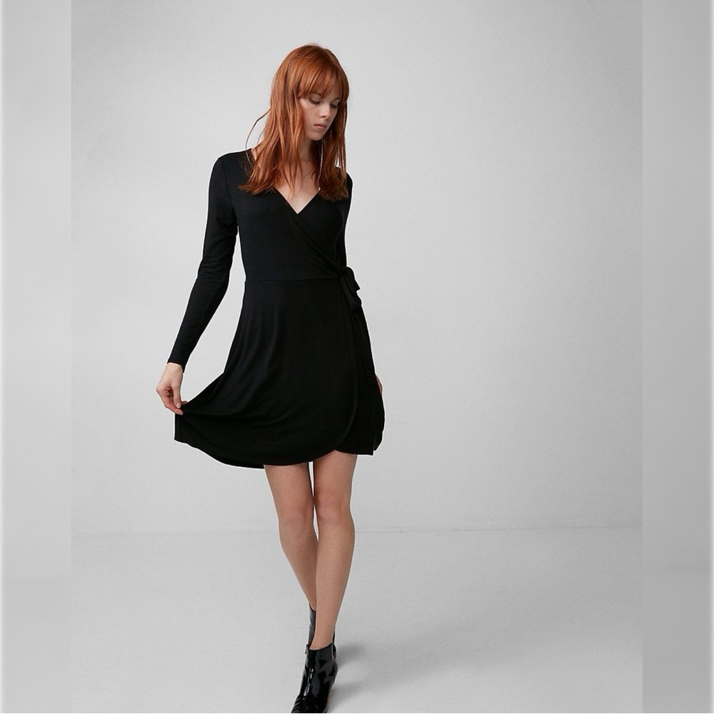 Express | Long Sleeve Wrap Dress